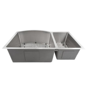 ZLINE 33 in. Cortina Undermount Double Bowl Kitchen Sink with Bottom Grid (SC70D-33)