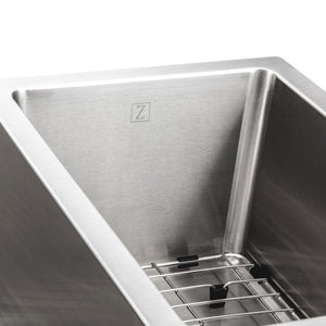 ZLINE 33 in. Cortina Undermount Double Bowl Kitchen Sink with Bottom Grid (SC70D-33)