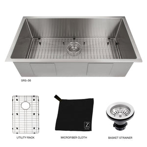 ZLINE 36 in. Meribel Undermount Kitchen Sink with Bottom Grid (SRS-36)