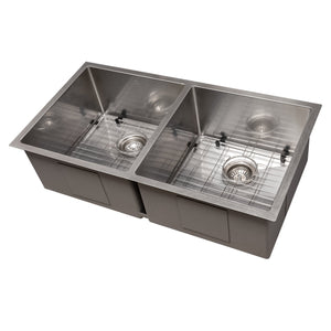 ZLINE 36" Executive Series Undermount Double Bowls Sink (SR50D) - Rustic Kitchen & Bath - Sinks - ZLINE Kitchen and Bath