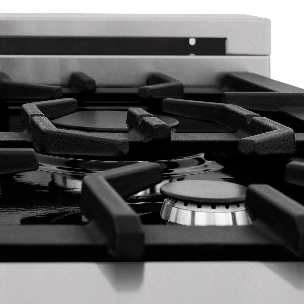 ZLINE 36 in. 4.6 cu. ft. Legacy Dual Fuel Range with 6 Burner Gas Cooktop and Electric Convection Oven in DuraSnow® Stainless Steel (RAS-SN-36)