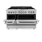 ZLINE 48 in. 6.0 cu. ft. Dual Fuel Range with Gas Stove and Electric Oven in Fingerprint Resistant Stainless Steel (RAS-SN-48)