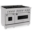 ZLINE 48 in. Fingerprint Resistant Stainless Steel 6.0 cu.ft. 7 Gas Burner/Electric Oven Range (RAS-SN-48)