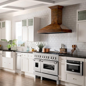 ZLINE 48 in. 6.0 cu. ft. Legacy Dual Fuel Range with 7 Burner Gas Cooktop and 2 Electric Ovens in DuraSnow® Stainless Steel (RAS-SN-48)