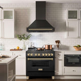 ZLINE Autograph Edition 36 in. Black Stainless Steel Range Hood with Handle (BS655Z-36)