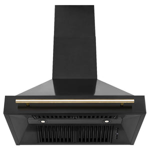 ZLINE Autograph Edition 36 in. Black Stainless Steel Range Hood with Handle (BS655Z-36)