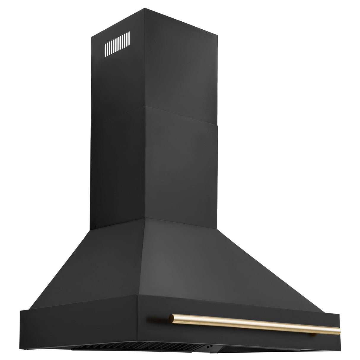 ZLINE Autograph Edition 36 in. Kitchen Package with Black Stainless Steel Dual Fuel Range, Range Hood, Dishwasher and Refrigeration with Polished Gold Accents (4AKPR-RABRHDWV36-G)