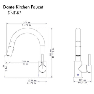 ZLINE Dante Pull Down Single Handle Kitchen Faucet in Matte Black (DNT-KF-MB)