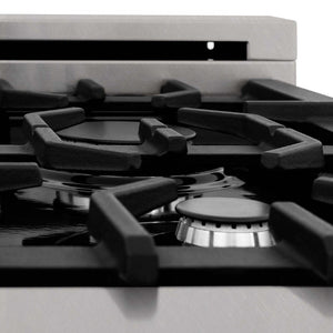 ZLINE 24 in. 2.8 cu. ft. Legacy Dual Fuel Range with 4 Burner Gas Cooktop and Electric Convection Oven in DuraSnow® Stainless Steel (RAS-SN-24)