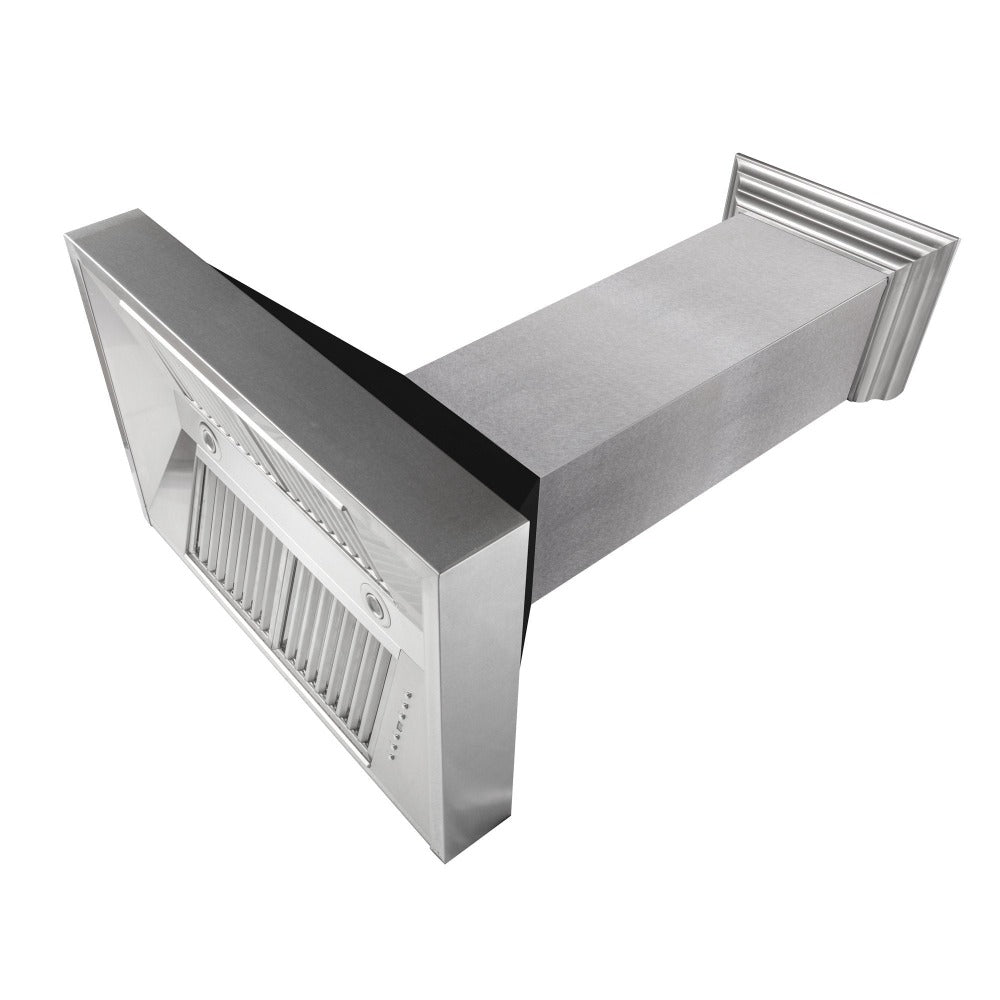 ZLINE Ducted Fingerprint Resistant Stainless Steel Range Hood with Black Matte Shell (8654BLM)