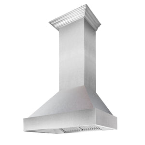 ZLINE Fingerprint Resistant Satin Stainless Steel Range Hood (8654SN) side, under.