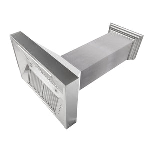 ZLINE 48 in. Kitchen Package with DuraSnow® Stainless Steel Dual Fuel Range with White Matte Doors and Convertible Vent Range Hood (2KP-RASWMRH48)