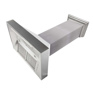 ZLINE 30 in. Kitchen Package with DuraSnow® Stainless Steel Dual Fuel Range with White Matte Door and Convertible Vent Range Hood (2KP-RASWMRH30)