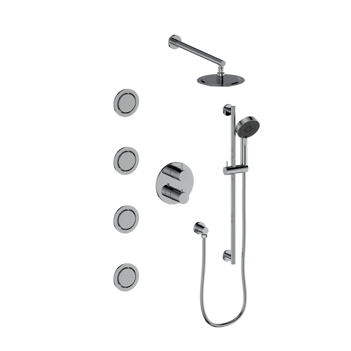 ZLINE Emerald Bay Thermostatic Shower System with Body Jets (EMBY-SHS-T3) in Chrome