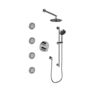 ZLINE Emerald Bay Thermostatic Shower System with Body Jets (EMBY-SHS-T3) in Chrome