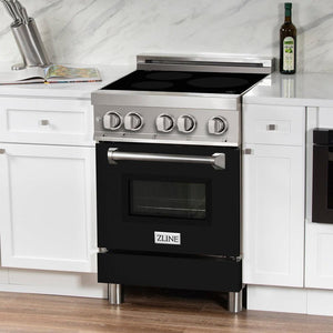 ZLINE 24 in. 2.8 cu. ft. Legacy Induction Range with 4 Element Cooktop and Electric Convection Oven in Stainless Steel (RAIND-24)