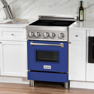 ZLINE 24 in. 2.8 cu. ft. Legacy Induction Range with 4 Element Cooktop and Electric Convection Oven in Stainless Steel (RAIND-24)