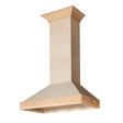 ZLINE Ducted Unfinished Wooden Wall Mount Range Hood (KBUF) Available in 30 Inch, 36 Inch, 42 Inch, and 48 Inch Sizes