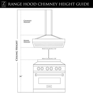 ZLINE Convertible Vent Wall Mount Range Hood in Stainless Steel and Glass (KN4)