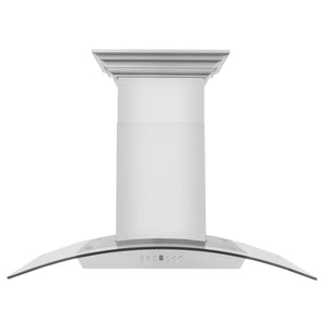 ZLINE Wall Mount Range Hood in Stainless Steel with Built-in CrownSound Bluetooth Speakers (KZCRN-BT)