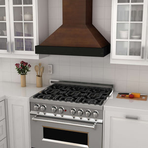 ZLINE 30 in. Convertible Vent Wooden Wall Mount Range Hood in Antigua and Walnut (KBAR-30)