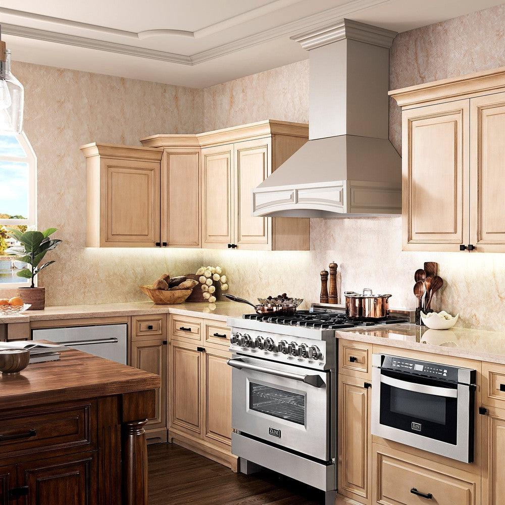 ZLINE Wooden Wall Mount Range Hood in White (321TT)