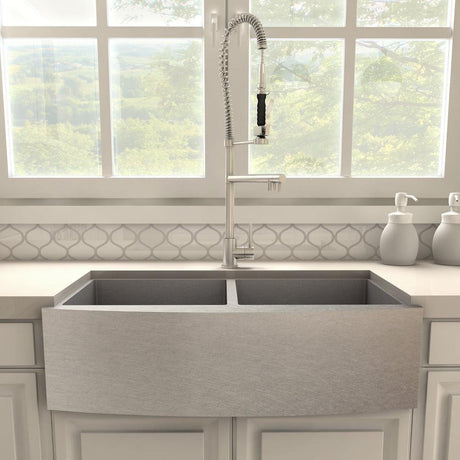 ZLINE Van Gogh Pull Down Spring Kitchen Faucet with Pot Filler in Brushed Nickel (VNG-KF-BN)
