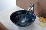 ANZZI LS-AZ042 Tempo Series Deco-Glass Vessel Sink in Coiled Blue