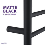 ANZZI TW-AZ027MBK Gown 7-Bar Stainless Steel Wall Mounted Towel Warmer in Matte Black