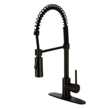 Gourmetier LS8770DL Concord Single-Handle Pre-Rinse Kitchen Faucet, Matte Black