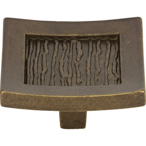Atlas Homewares Primitive Square Knob 1 1/2 Inch Burnished Bronze