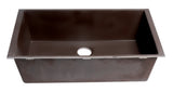 ALFI brand AB3322UM-C Chocolate 33" Single Bowl Undermount Granite Composite Kitchen Sink