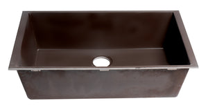 ALFI brand AB3322UM-C Chocolate 33" Single Bowl Undermount Granite Composite Kitchen Sink