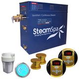 SteamSpa Royal 10.5 KW QuickStart Acu-Steam Bath Generator Package in Polished Gold RY1050GD
