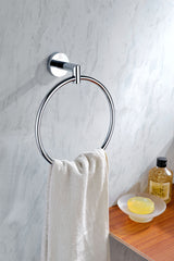 ANZZI AC-AZ009 Caster 2 Series Towel Ring in Polished Chrome