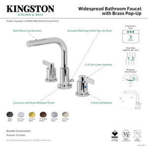 Fauceture FSC8953NDL 8 in. Widespread Bathroom Faucet, Brushed Brass