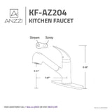 ANZZI KF-AZ204BN Del Acqua Single-Handle Pull-Out Sprayer Kitchen Faucet in Brushed Nickel