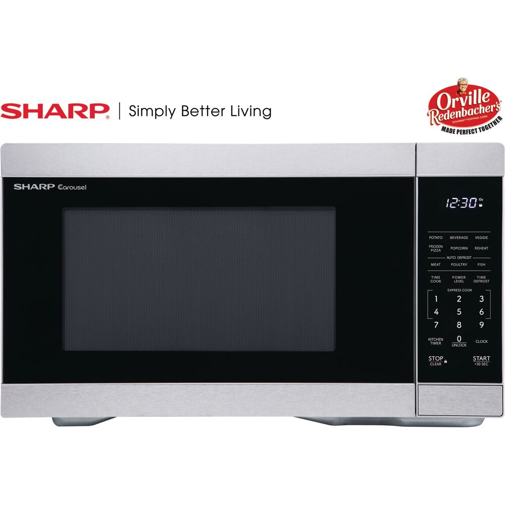 Sharp ZSMC1162KS 1.1 CF Countertop Microwave Oven, Orville Redenbacher's Certified