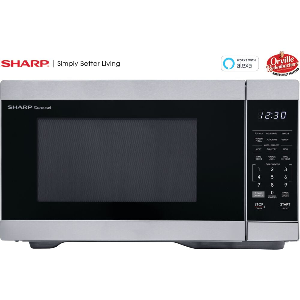 Sharp ZSMC1169KS 1.1 CF Smart Countertop Microwave Oven, Orville Redenbacher's Certified