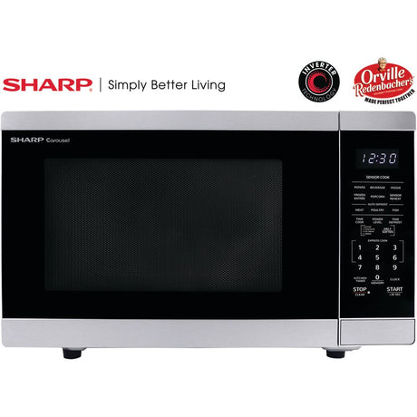 Sharp ZSMC1464HS 1.4 CF Countertop Microwave Oven, Orville Redenbacher's Certified