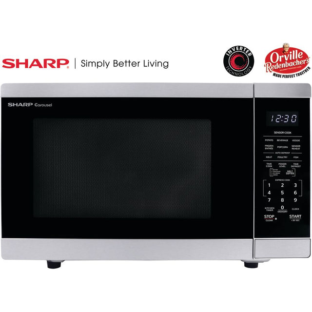 Sharp ZSMC1464HS 1.4 CF Countertop Microwave Oven, Orville Redenbacher's Certified