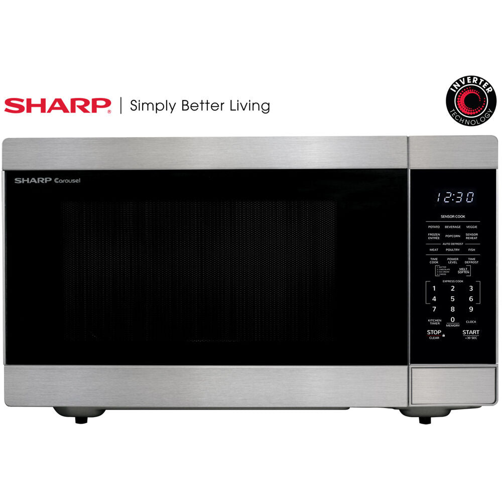 Sharp ZSMC2266KS 2.2 CF Countertop Microwave Oven, Inverter Technology