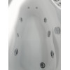 EAGO AM175-L  5'' White Acrylic Corner Whirlpool Bathtub - Drain on Left