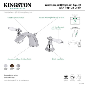 Kingston Brass KB961APL Widespread Bathroom Faucet, Polished Chrome