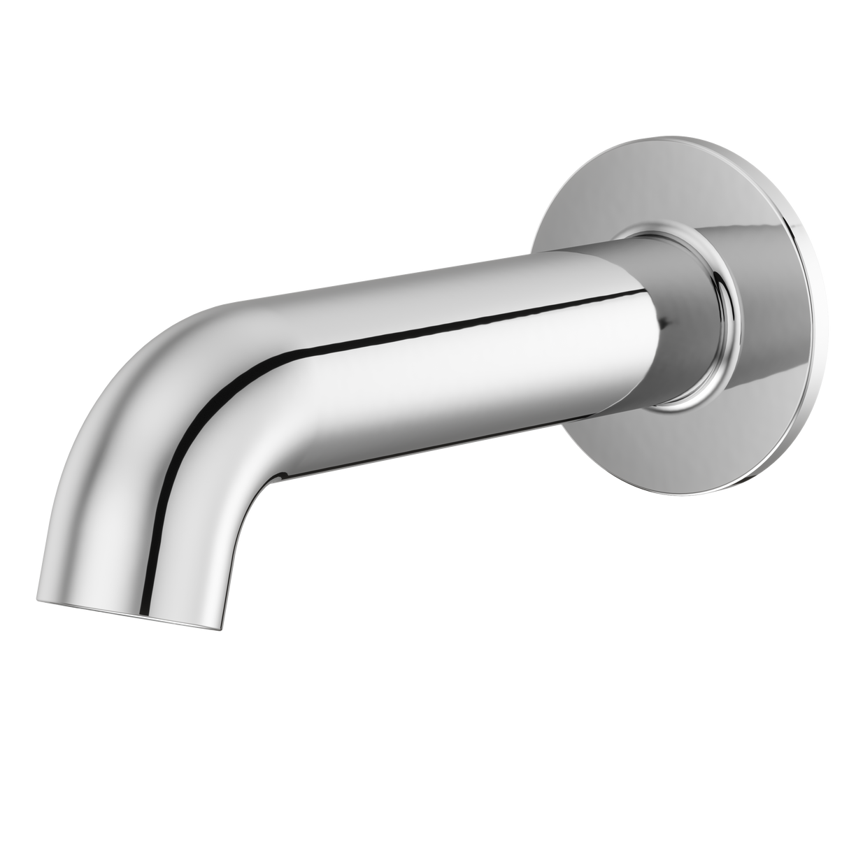 Modern Round Non-Diverting Tub Filler in Polished Chrome