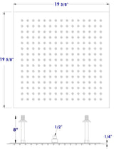 ALFI brand RAIN20S-PSS 20" Square Polished Solid Stainless Steel Ultra Thin Rain Shower Head