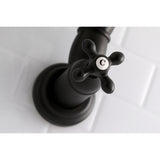 Kingston Brass KS3100AX Restoration Wall Mount Pot Filler Kitchen Faucet, Matte Black