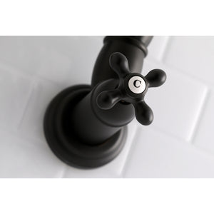 Kingston Brass KS3100AX Restoration Wall Mount Pot Filler Kitchen Faucet, Matte Black