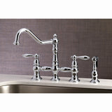 Kingston Brass KS3271ALBS Kitchen Faucet with Side Sprayer, Polished Chrome