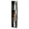 ALFI brand 8 x 36 Brushed Stainless Steel Vertical Triple Shelf Bath Shower Niche